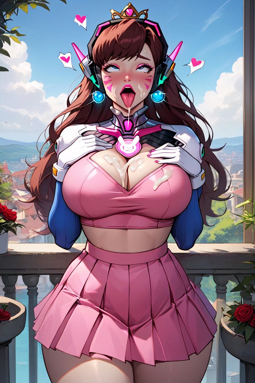 Big Ass, Smiling Mouth Open, Cum On Face AI Porn