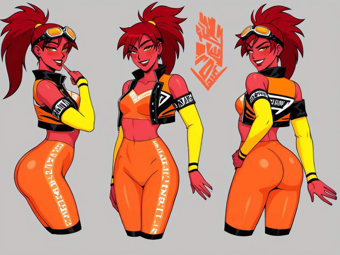Rounded Hips, Tight Racing Leggings, Afterimage AI Porn