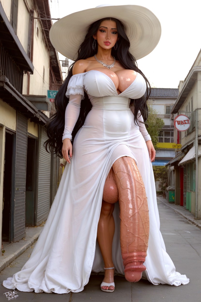 Long Legs, Hyper Thick Cock, Giant Shemale AI Porn