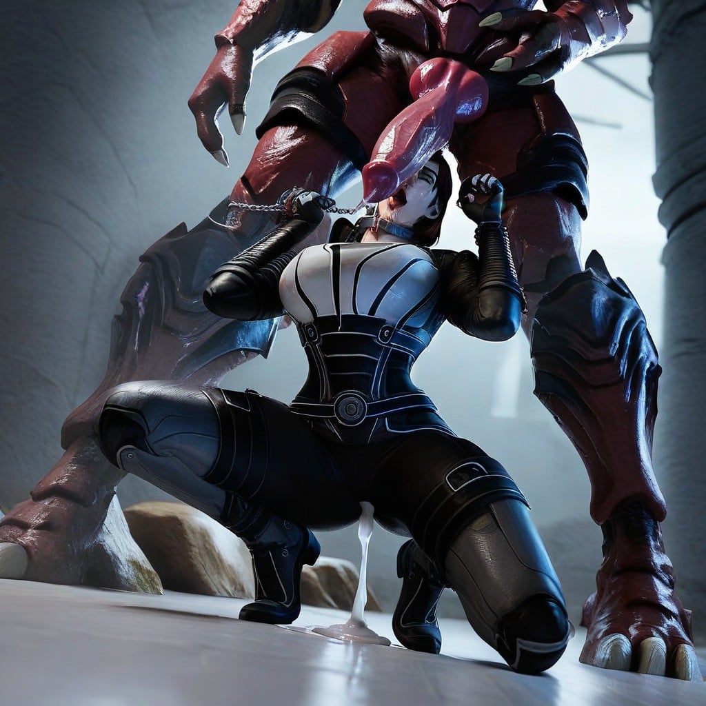 Ahegao, Purple Penis, Sci-fi Prison Hentai AI Porn