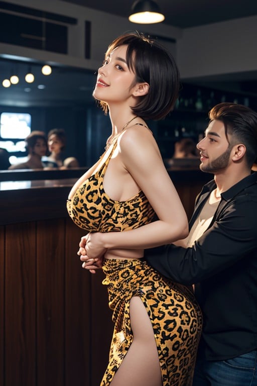 Bokeh, Big Bulging Boobs, Focus On Massive Tits AI Porn