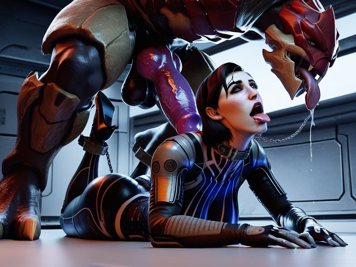 Gigantic Spiky Penis, Crawling Away, Shackles Hentai AI Porn