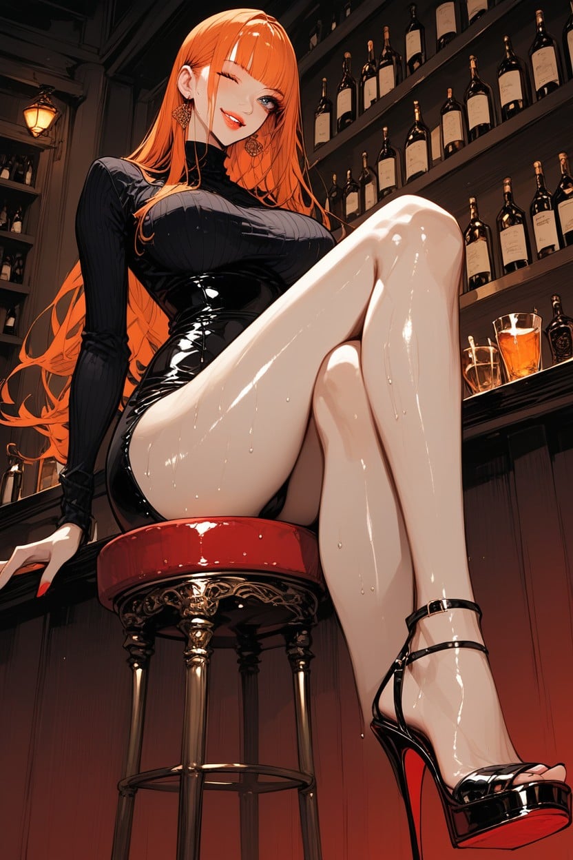 Ultra High Details, Waist, Translucent High Heels Hentai AI Porn