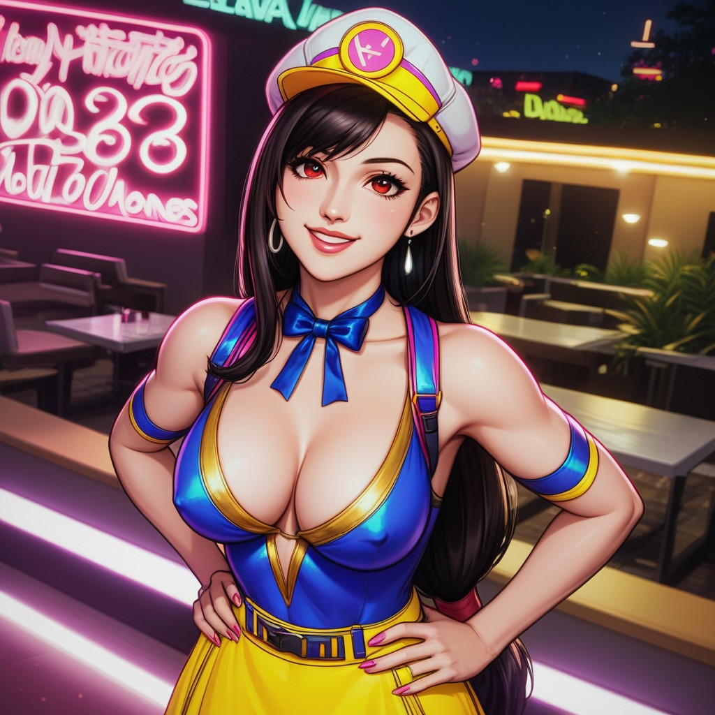 Tight Fitting Clothes, High Angle, Hands On Hips Hentai AI Porn