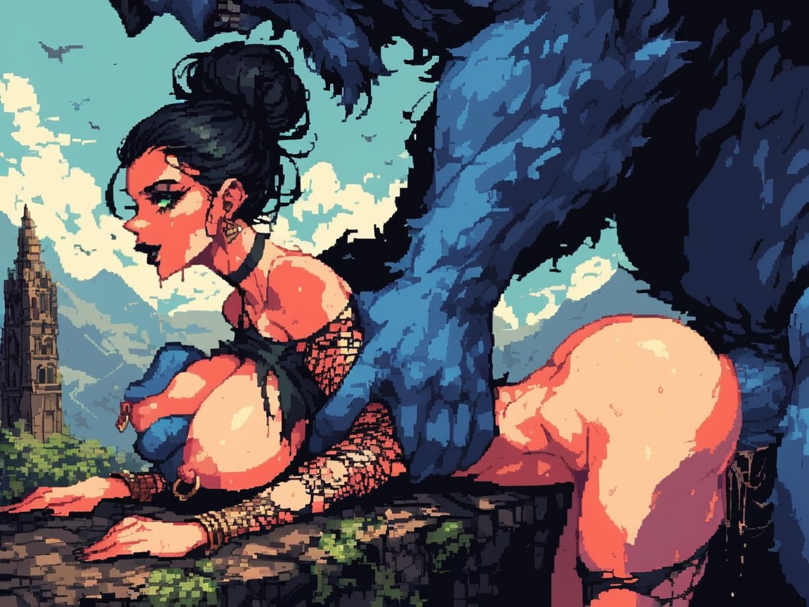 Dominating, Pronebone, Breasts Busting Out AI Porn
