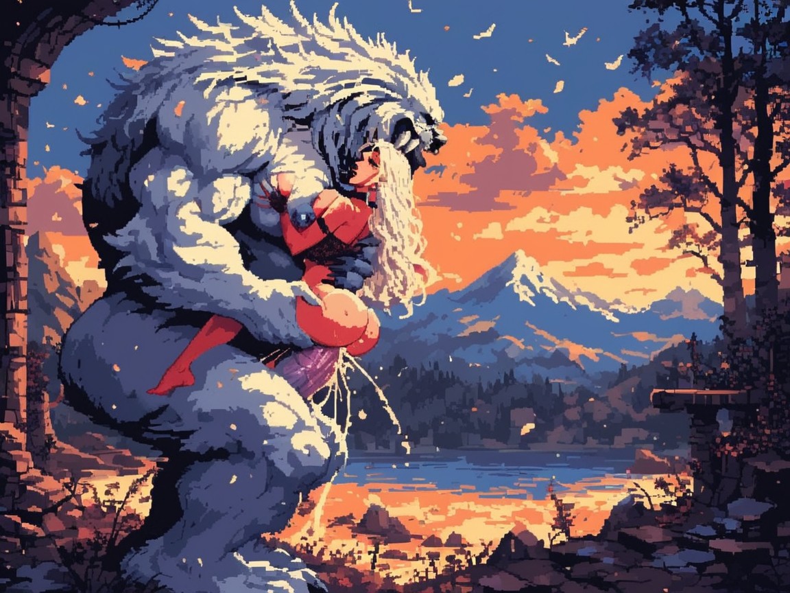 Very Pretty Face, Strong Yeti Arms, Location Mountain AI Porn