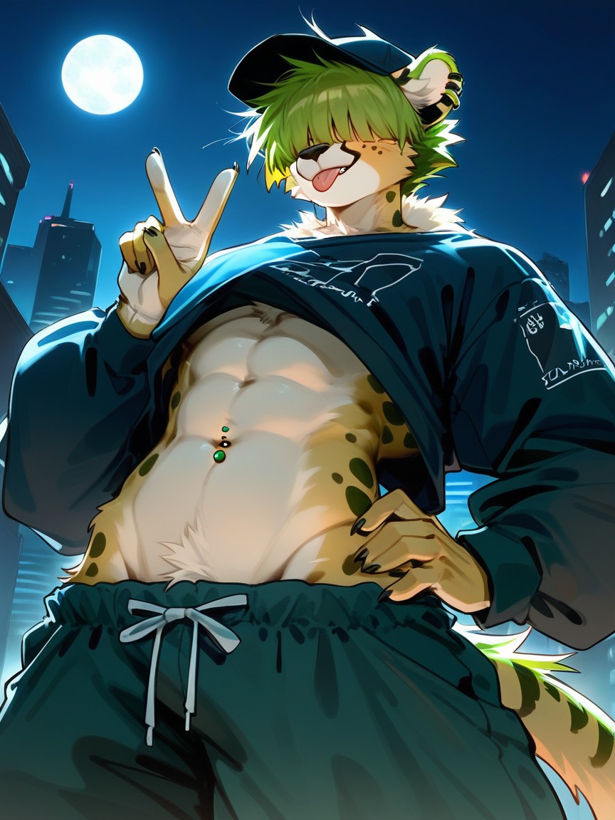 Cheetah, Furry, Waist Shot Furry AI Porn