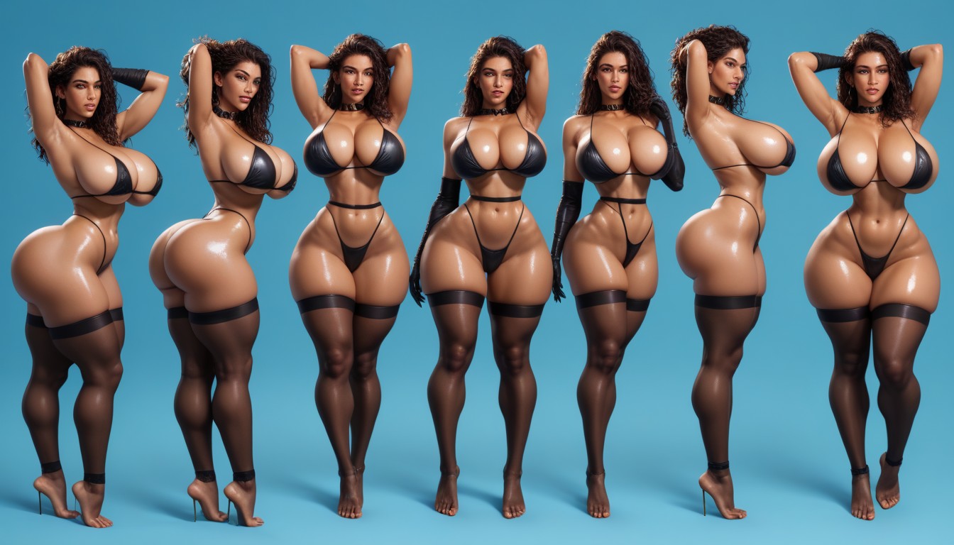 Shiny Skin, Full Nude, Deep Stretching AI Porn