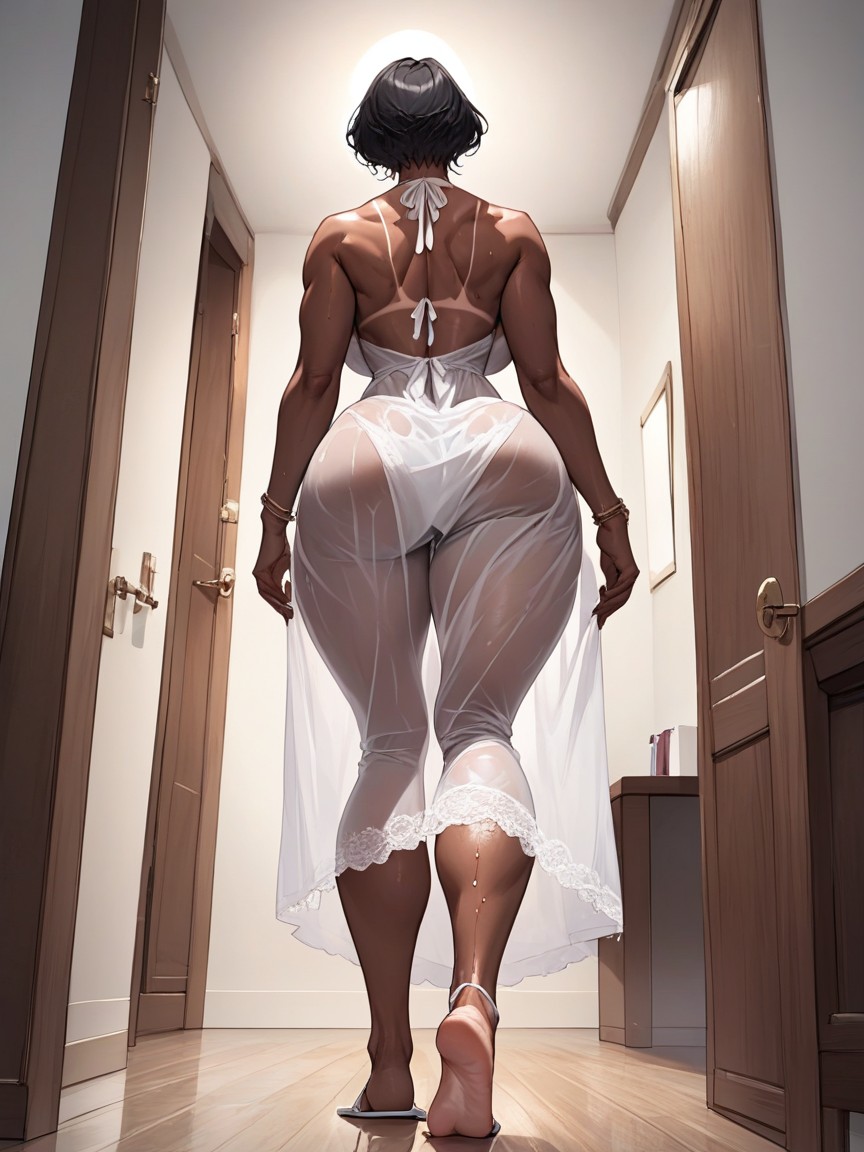 Black Hair, Perfect Anatomy, Hotel Room AI Porn