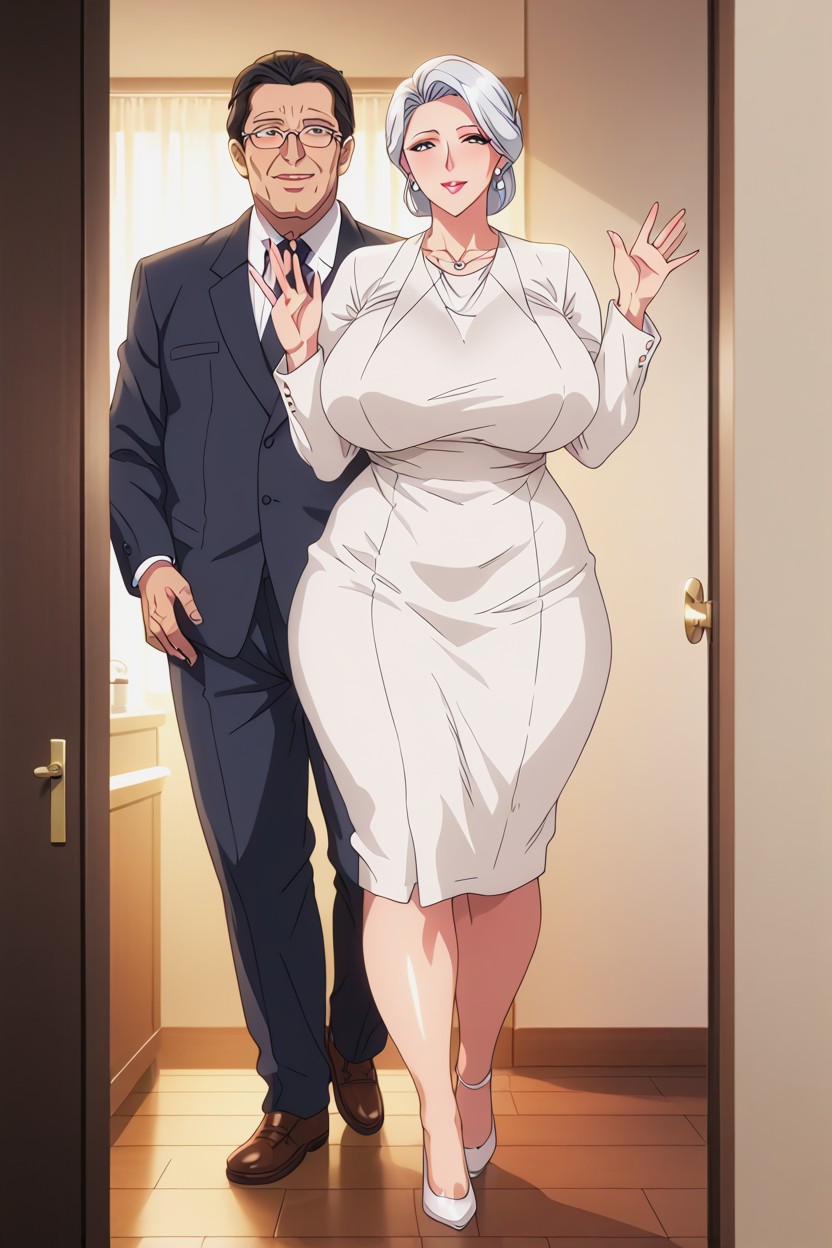 Beautiful Detailed Face, Massive Breasts, Seductive Expression AI Porn