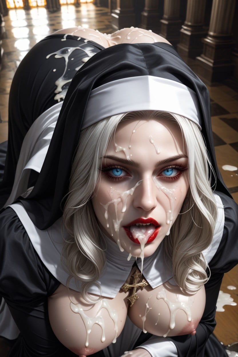 Mansion, Licking Cum From Floor, Ass Down Head Up AI Porn