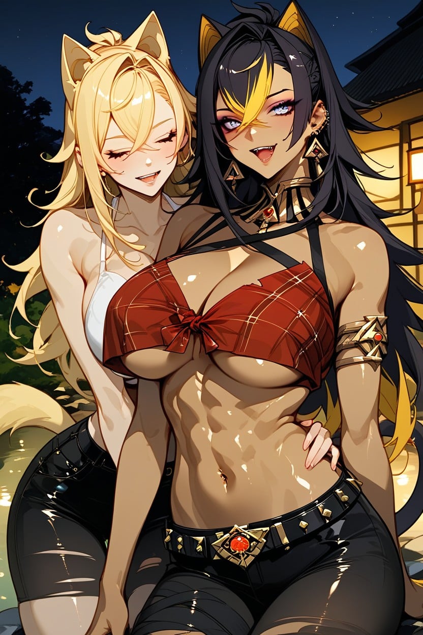 Black Tight Leather Pants, Xilonen From Genshin Impact, Happy Hentai AI Porn