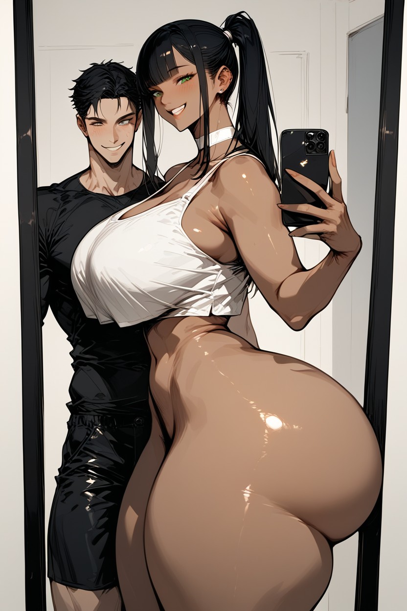 Male Naked, Medium Breast, Tanned Hentai AI Porn