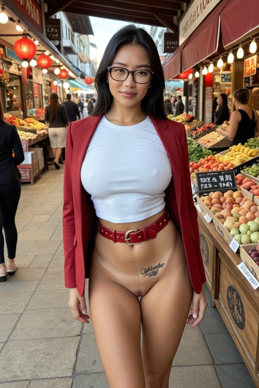 Front View, Tanned Skin, Full Body AI Porn