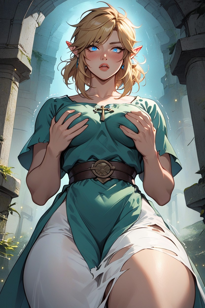 Wasp Waist, Body Angle, Link Turned Into A Woman Hentai AI Porn