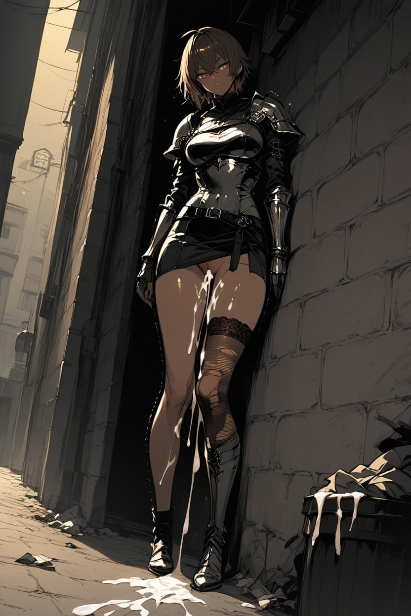 Front Side View, Dark Skin, Front View Hentai AI Porn
