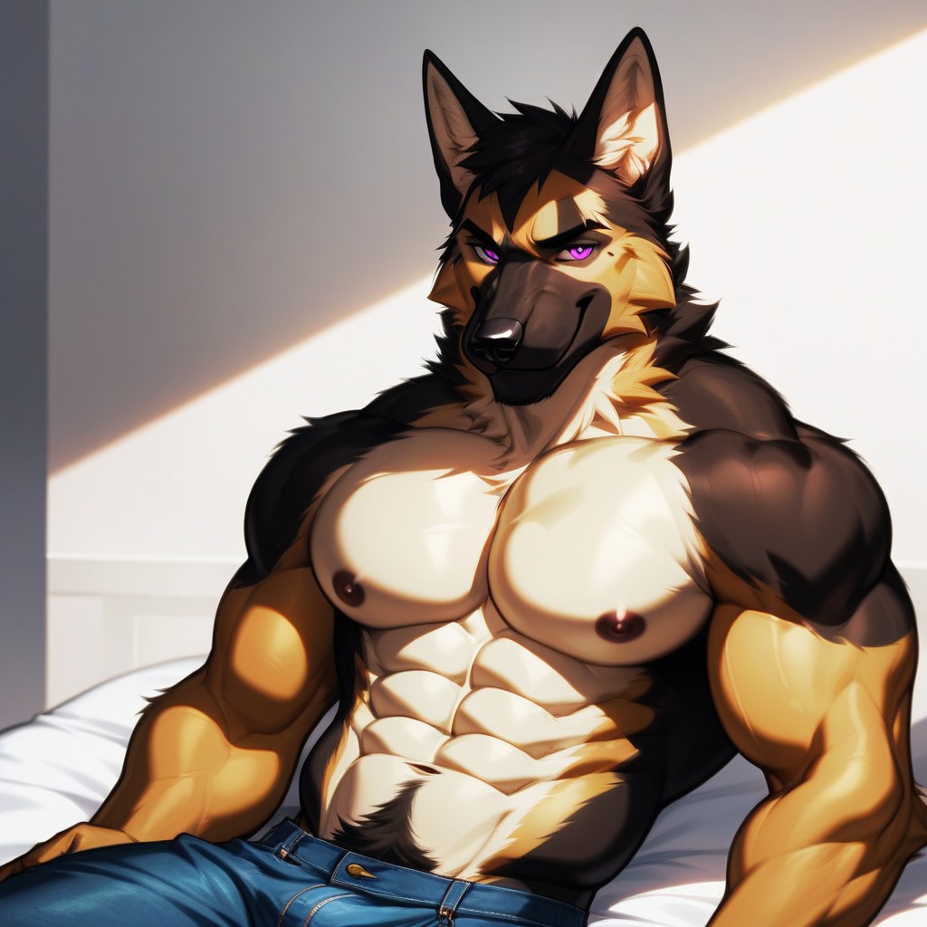Extremely Muscular, Beautiful Smile, The Other White Furry AI Porn
