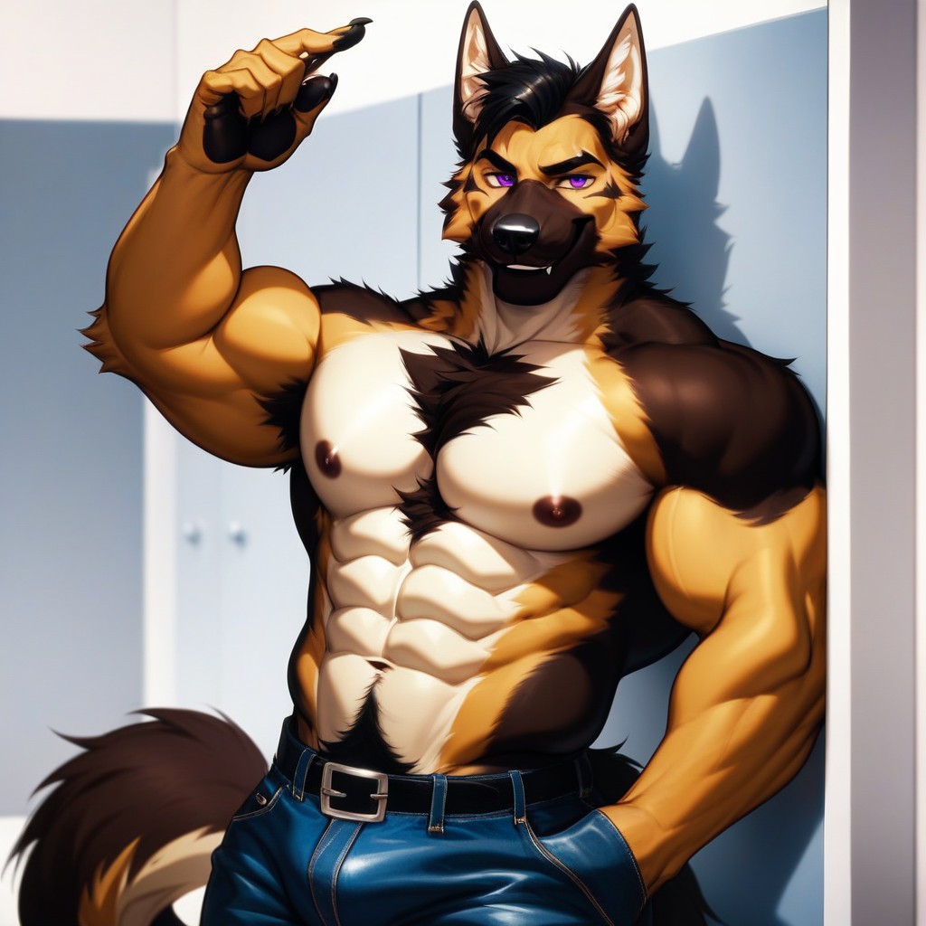 Image Focus On Face, Dog, Solo Furry AI Porn