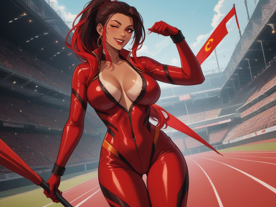大きな胸, Tight Hips, Large Perky Breasts ラティーナAIエロ