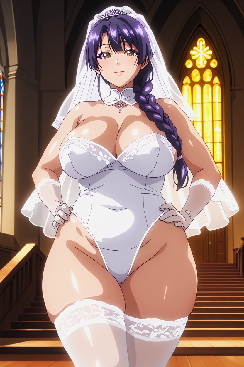 Wide Hips, White Stockings, Long Length Hentai AI Porn