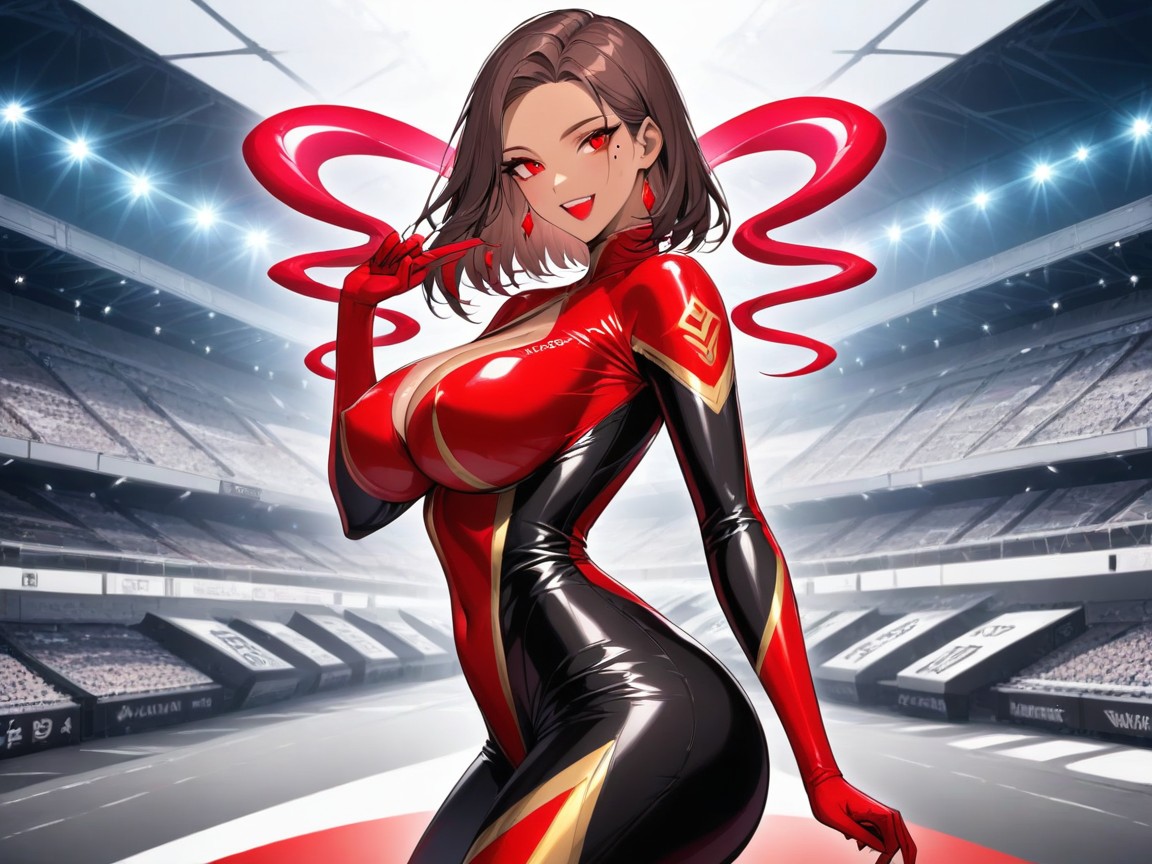 Large Perky Breasts, Upturned Breasts, Background Refraction AI Porn