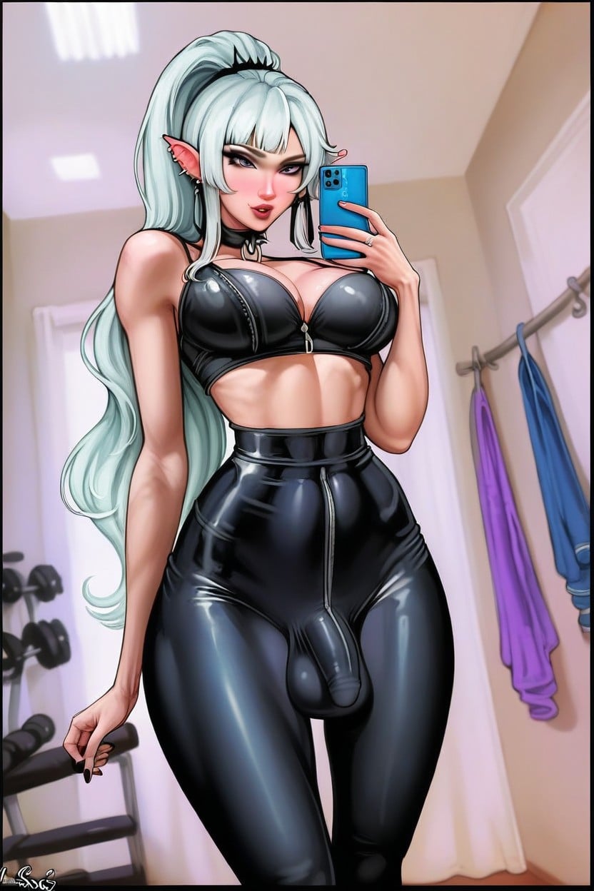 18+, Gluteal Muscles, Extreme Long Legs Shemale AI Porn