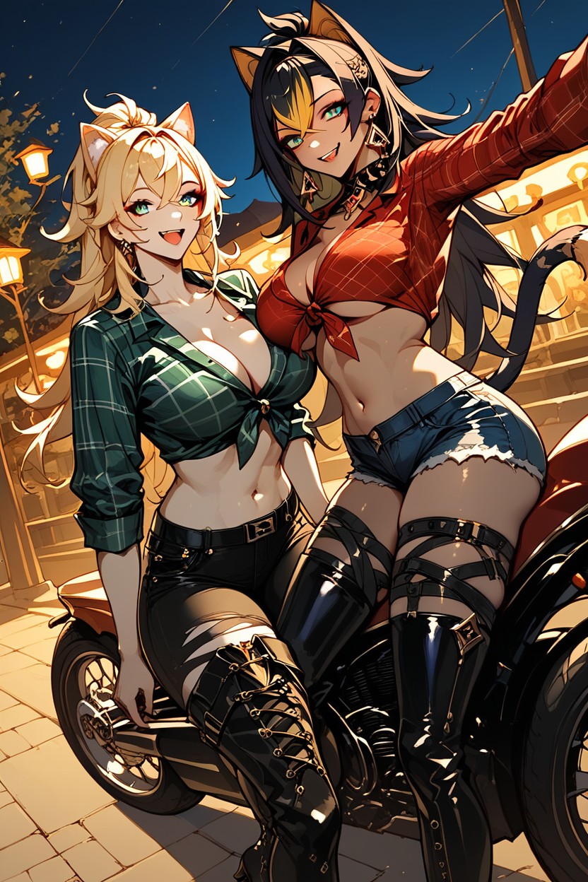 Cleavage, Red Tank Top, Selfie Hentai AI Porn