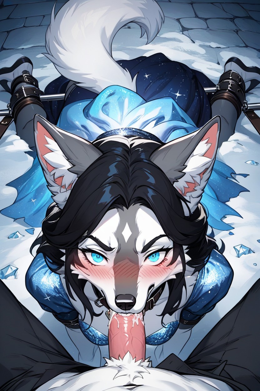18+, Powerful And Cold Female, Pillory Pose Furry AI Porn