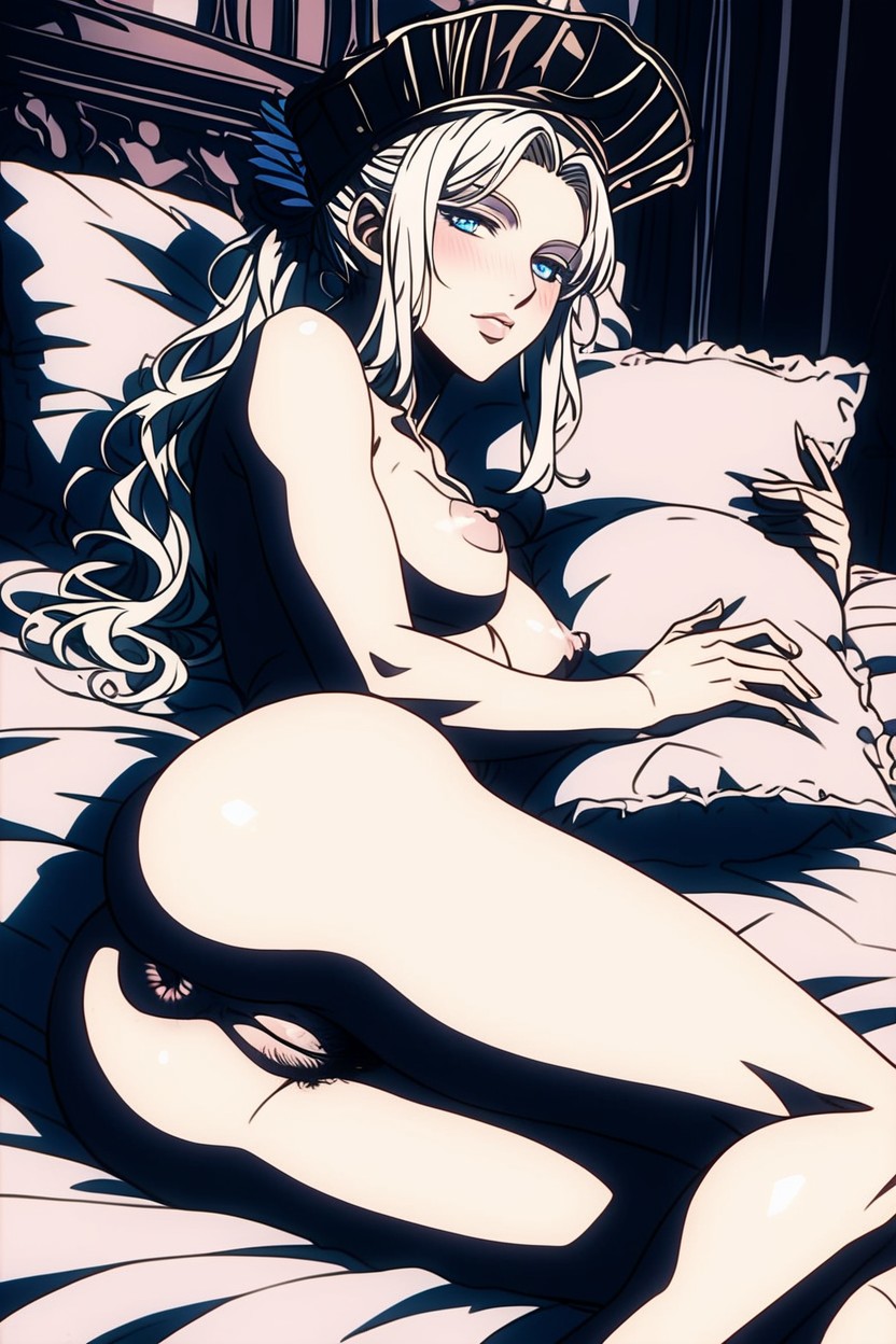 Blushing, White Outline, 18+ AI Porn
