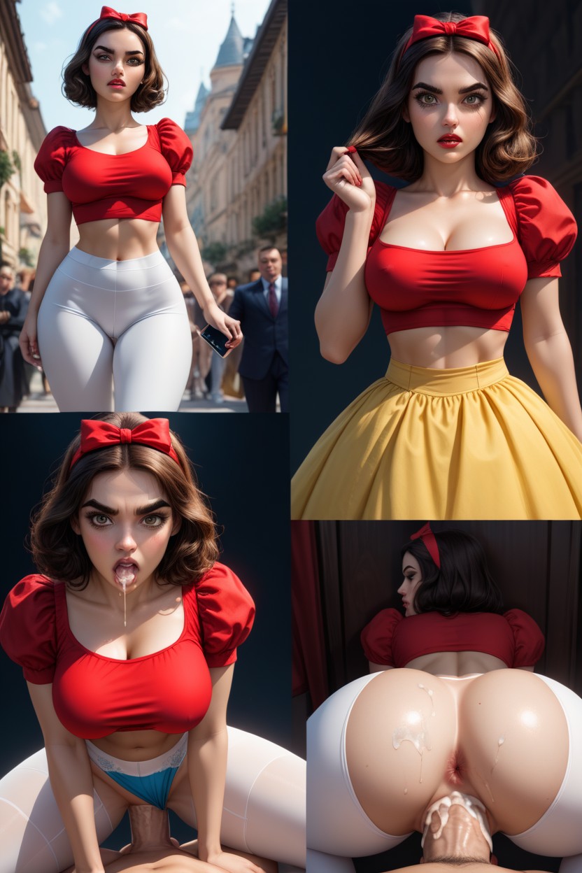 High Heels, Large Eyes, Snow White From Disney ヘンタイAIポルノ