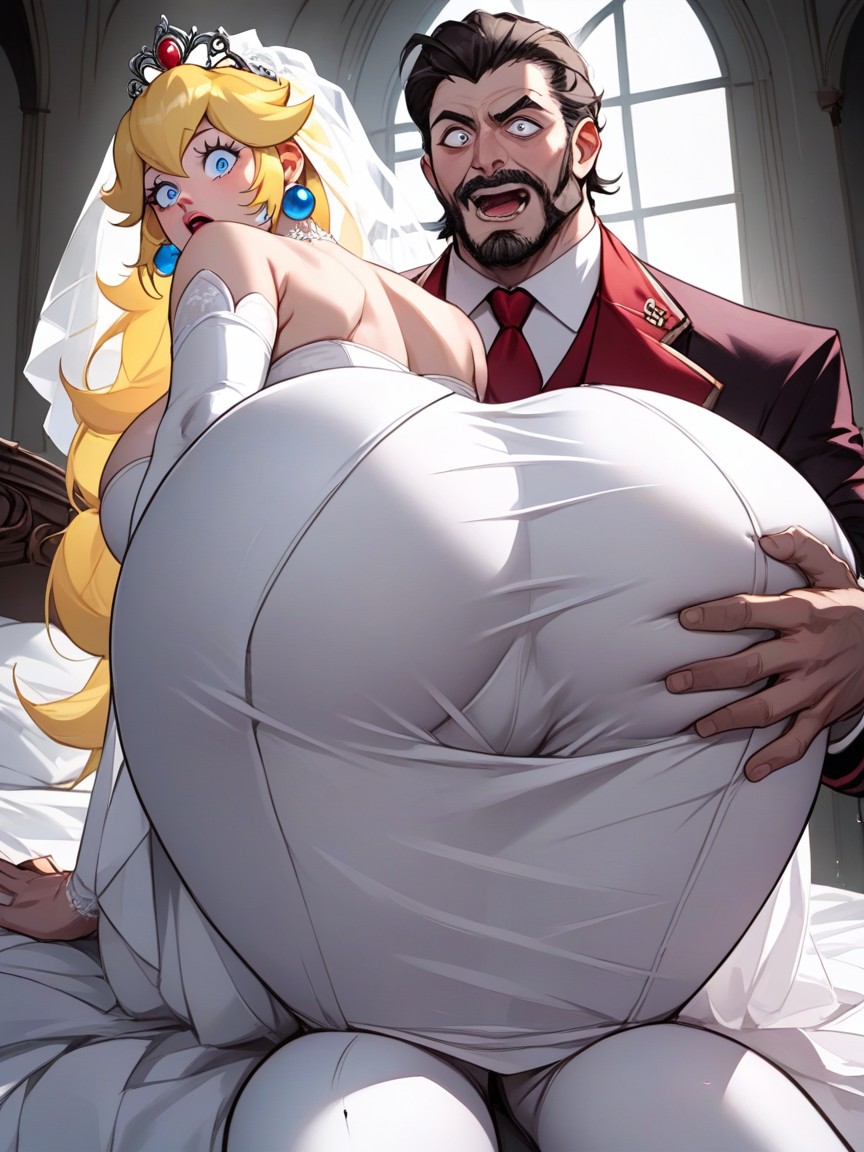Bride, Extreme Wide Eyes, Back Arched Hentai AI Porn