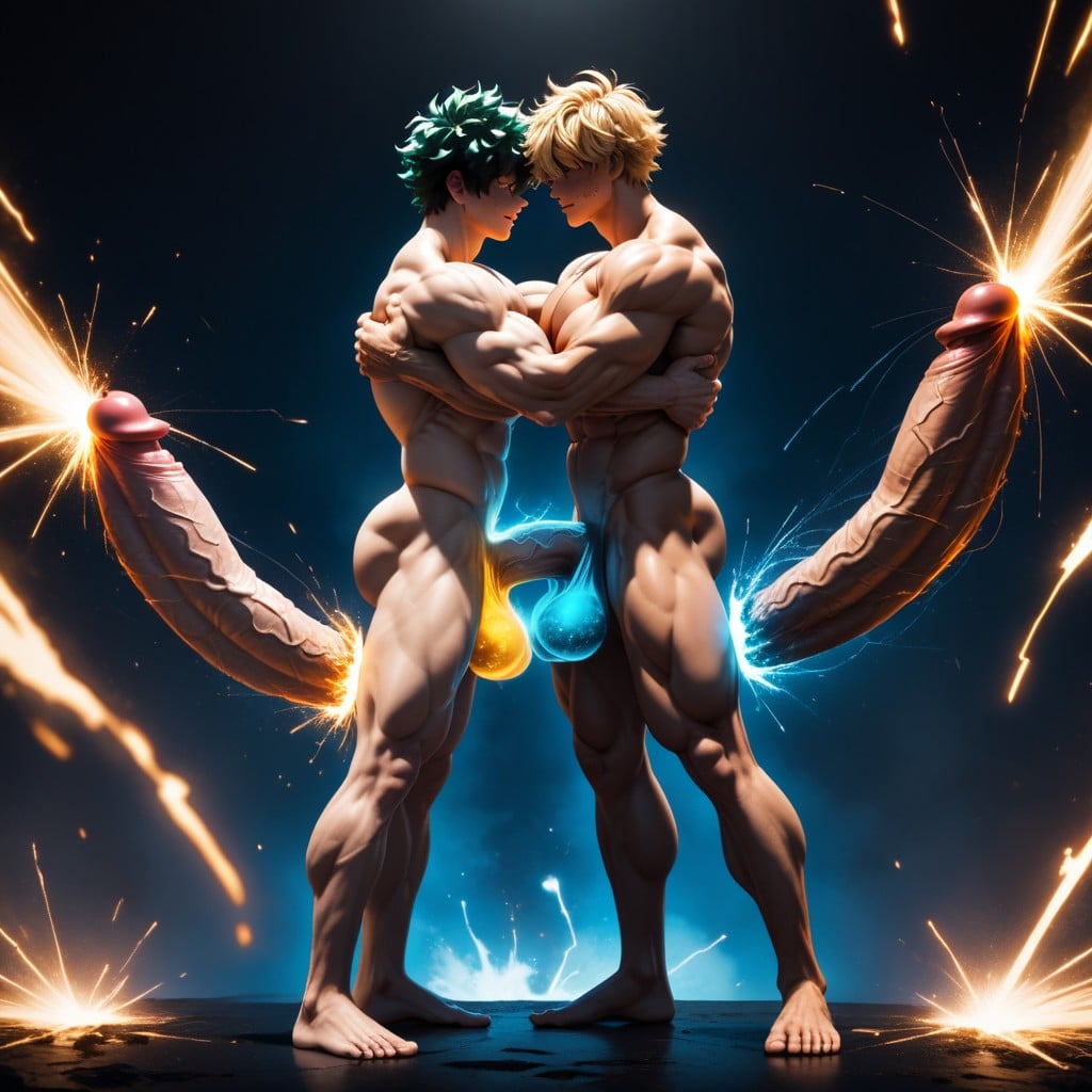 Hugging Pec, Glowing Dicks, 18+ AI同性恋黄片