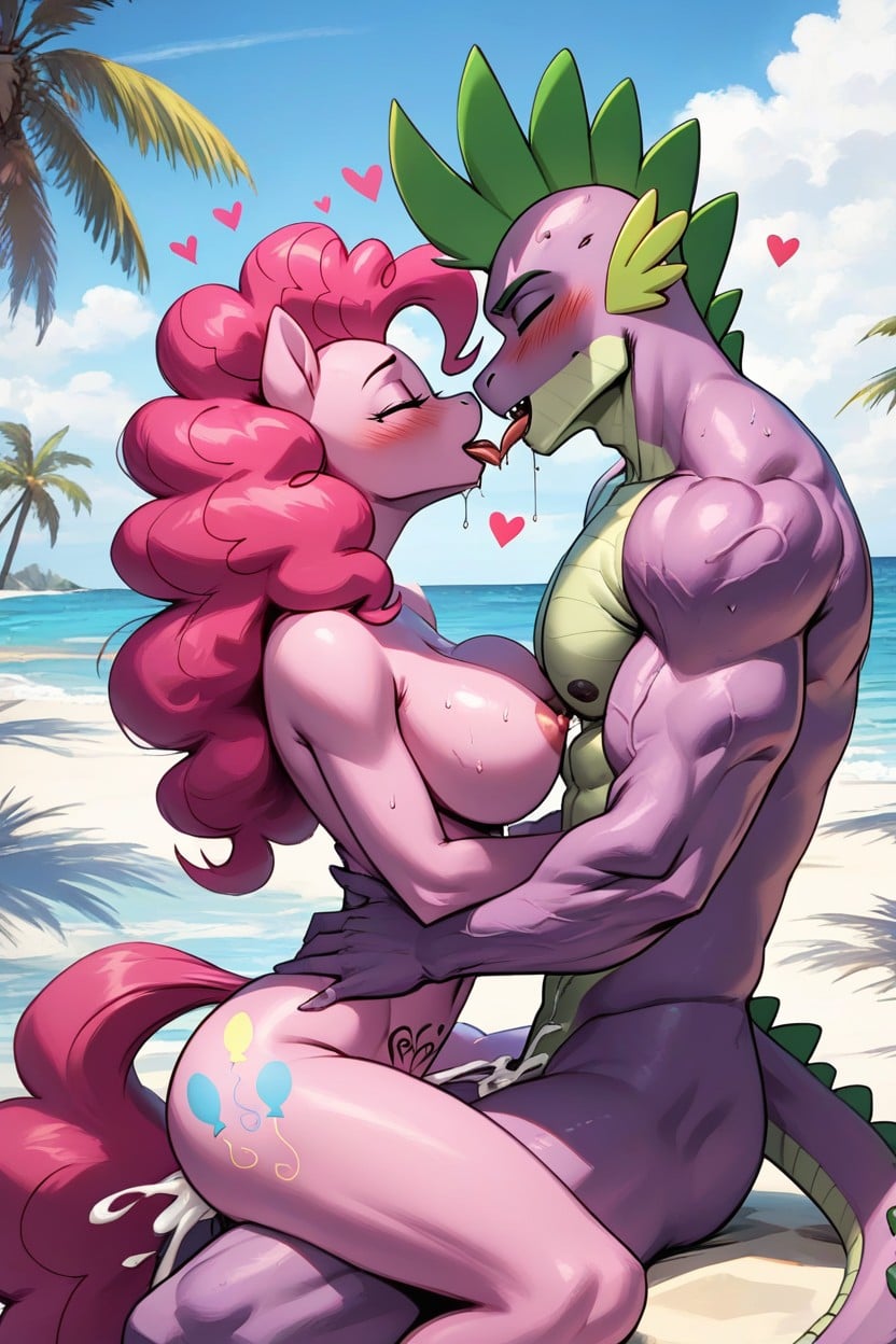 Hot, Sexy Busty Buff Bodies, Beach Furry AI Porn