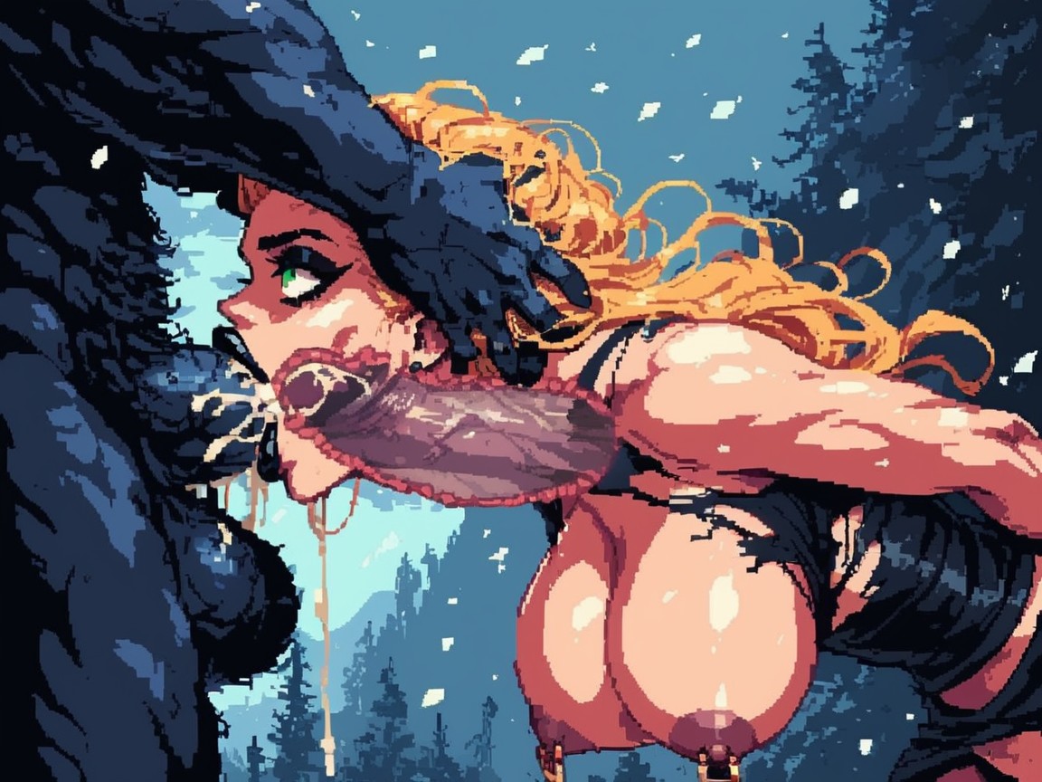 Lips Wrapped Around Cock, Jumping Breasts, Ass Arched Up AI Porn