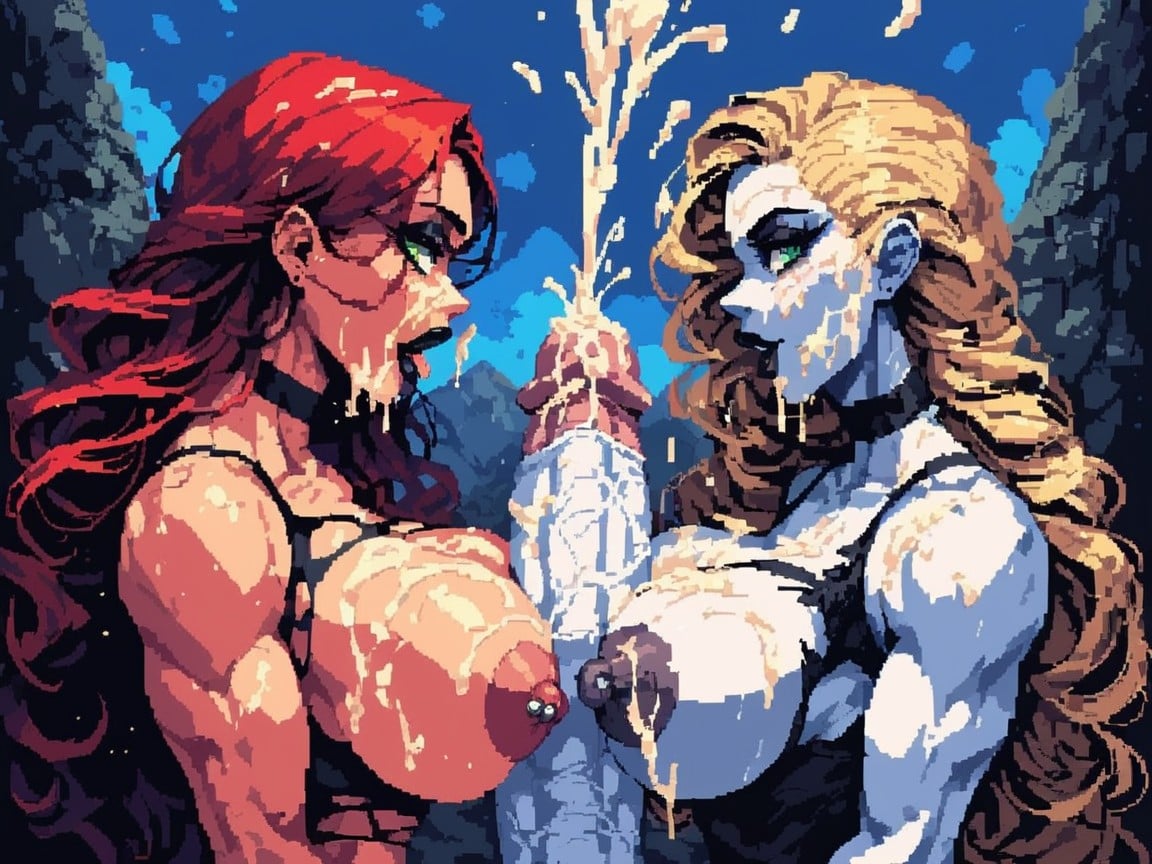 Cum Puddles, Cum Squirting, Location Mountain AI Porn
