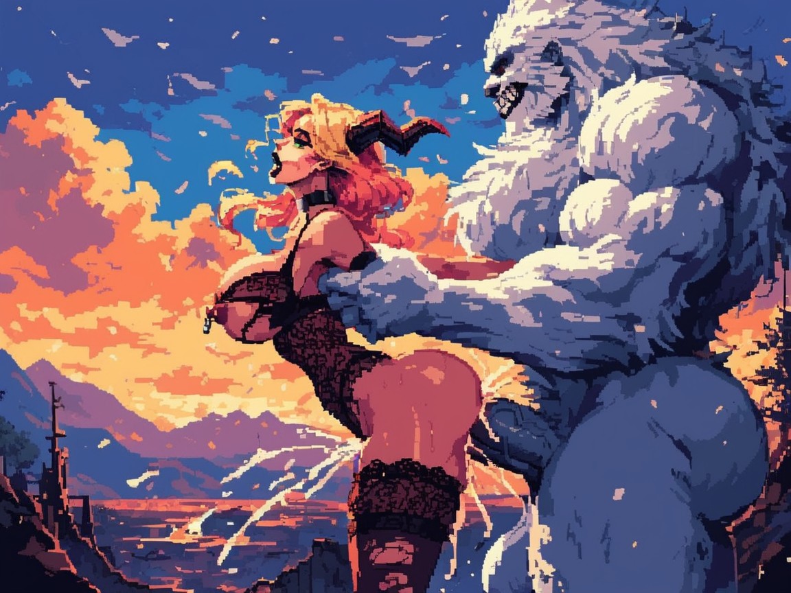 Ass Arched Up, Thick Lips, Full Nelson AI Porn