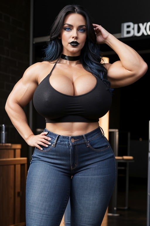 Extremely Long Legs, Extremely Steroid Muscular Thighs, 18+ AI Porn