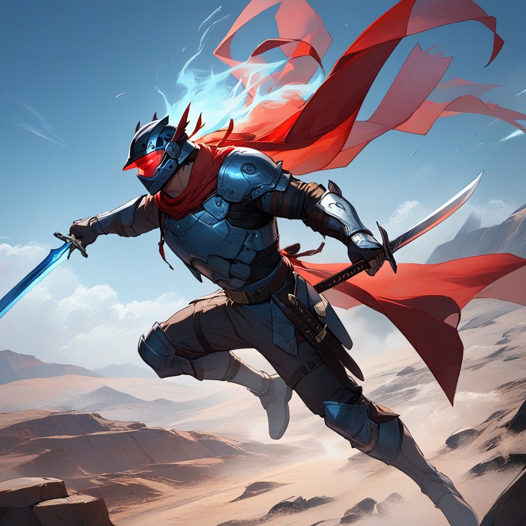 Full Body, He Is Flying In The Air, Levitating Sword Hentai KI Porno
