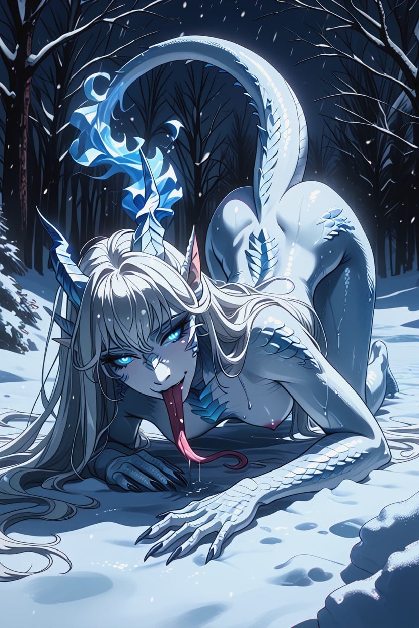 Top-down Bottom-up, Snowing, Sly Smile Furry AI Porn