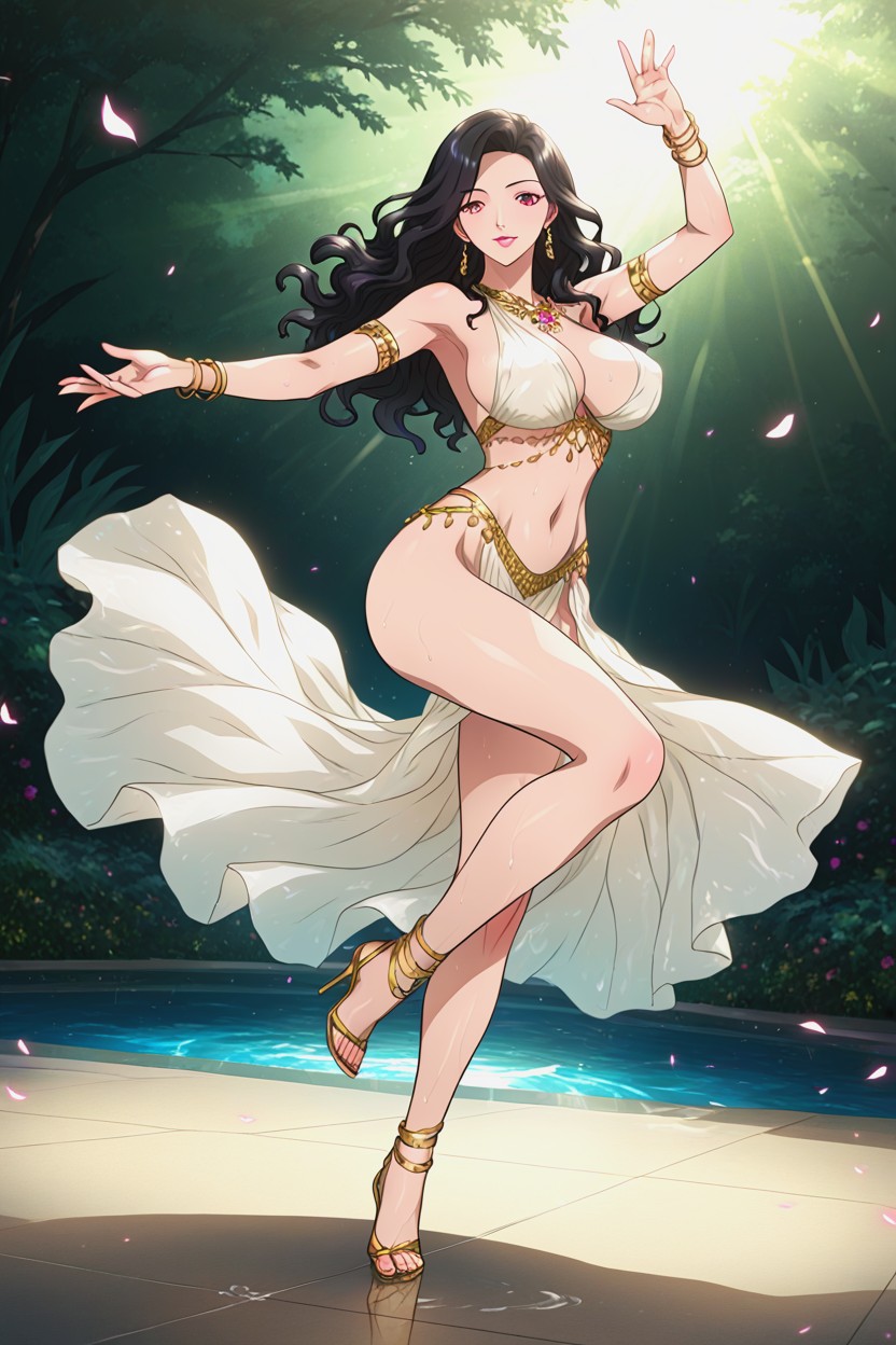 Dancing In A Water Park, Most Beautiful Looking Woman, Completely Naked Body AI Porn