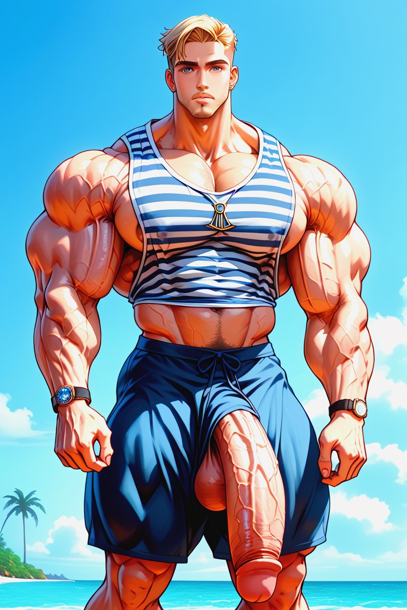 Marin, Massive Muscles, Veins Body AI Gay Porn