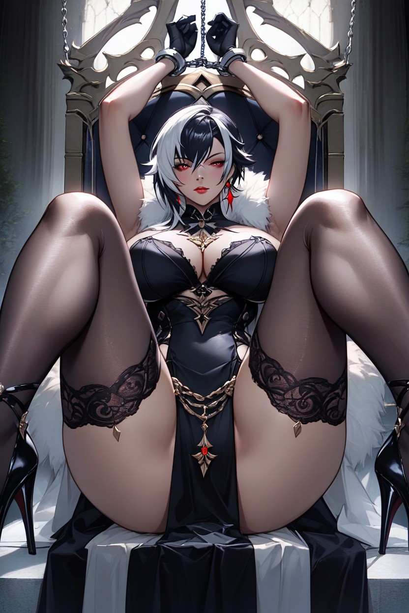 Detailed Throne, Night, Detailed Hair Hentai AI Porn