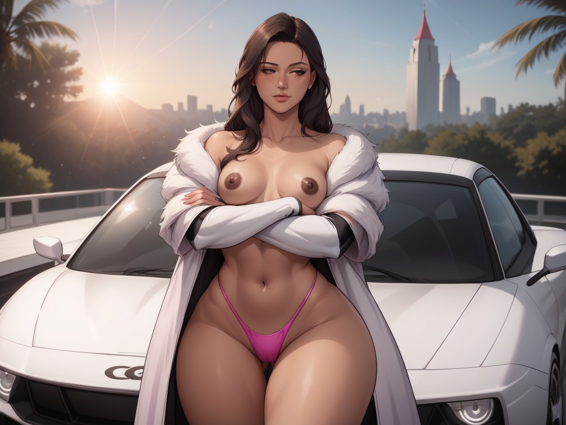 Pretty Face, Low Torso Height, Latina Hentai AI Porn