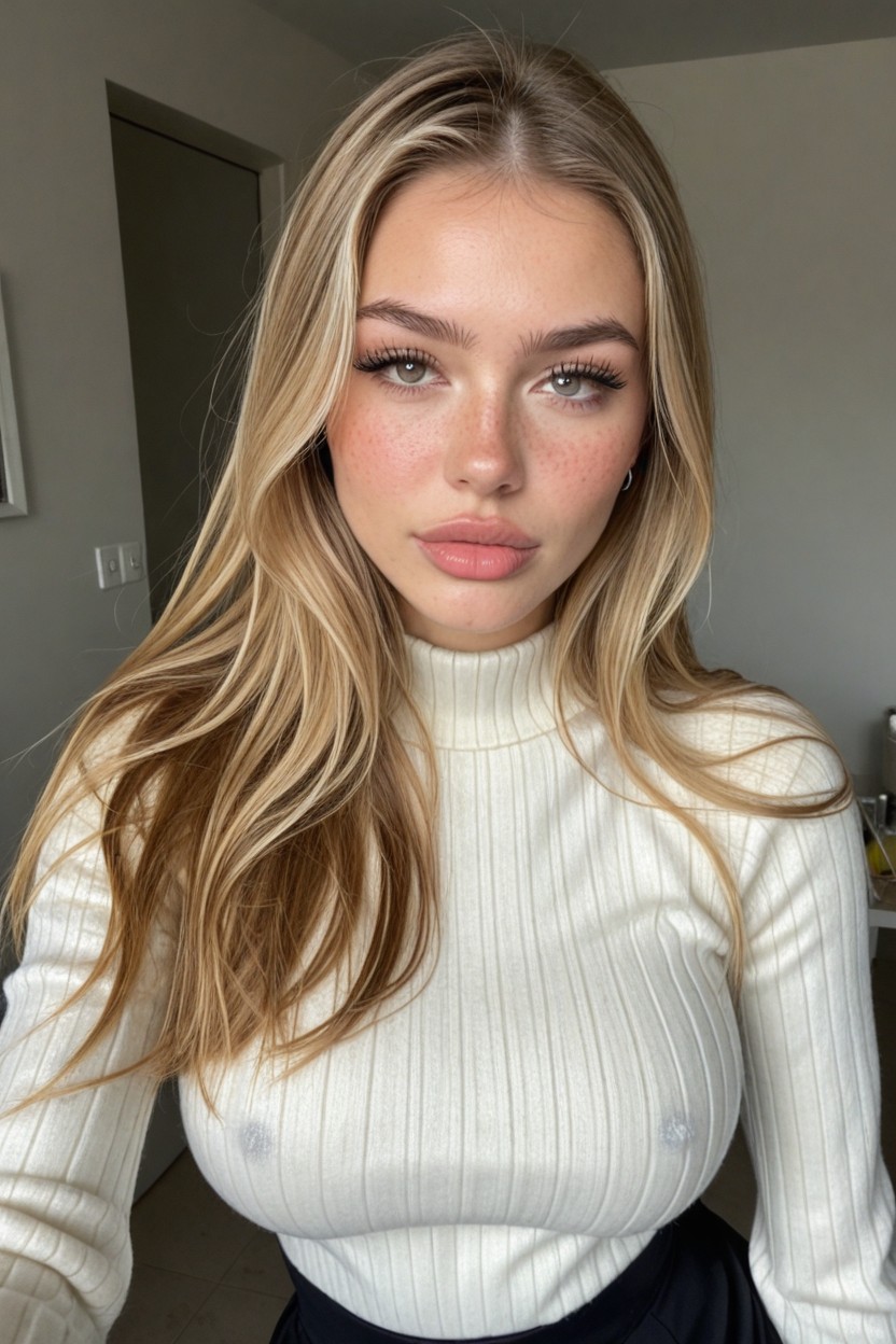Model, Extremely Embarrassed Face, Perfect Eyes AI Porn