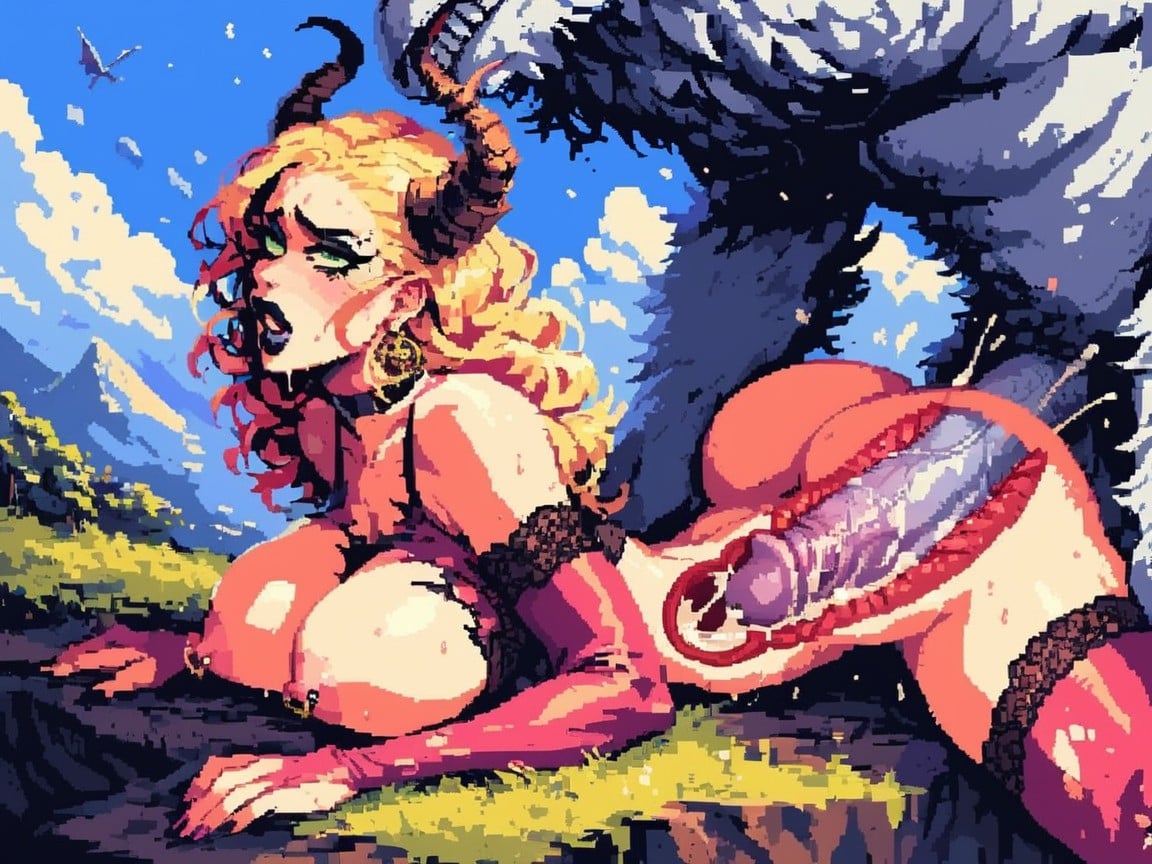 Huge Yeti Cock, Strong Yeti Arms, Huge Muscular Furry Horned Yeti AI Porn