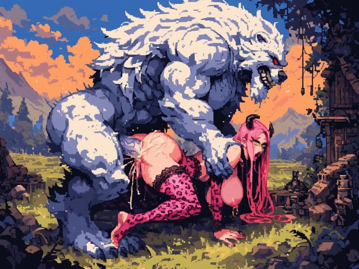 Pink Hair, Pronebone, Fit Body AI Porn