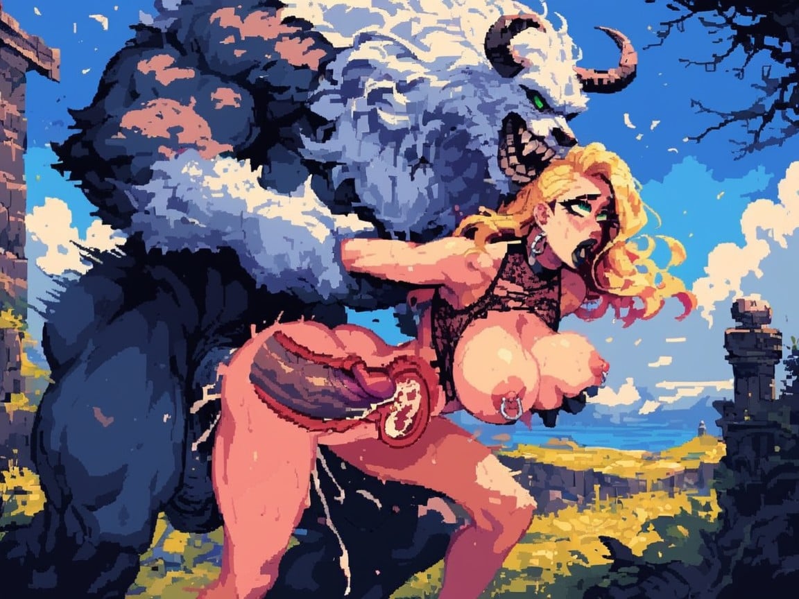 Huge Muscular Furry Horned Yeti, Ass Popping Up, Intense Thrusting AI Porn