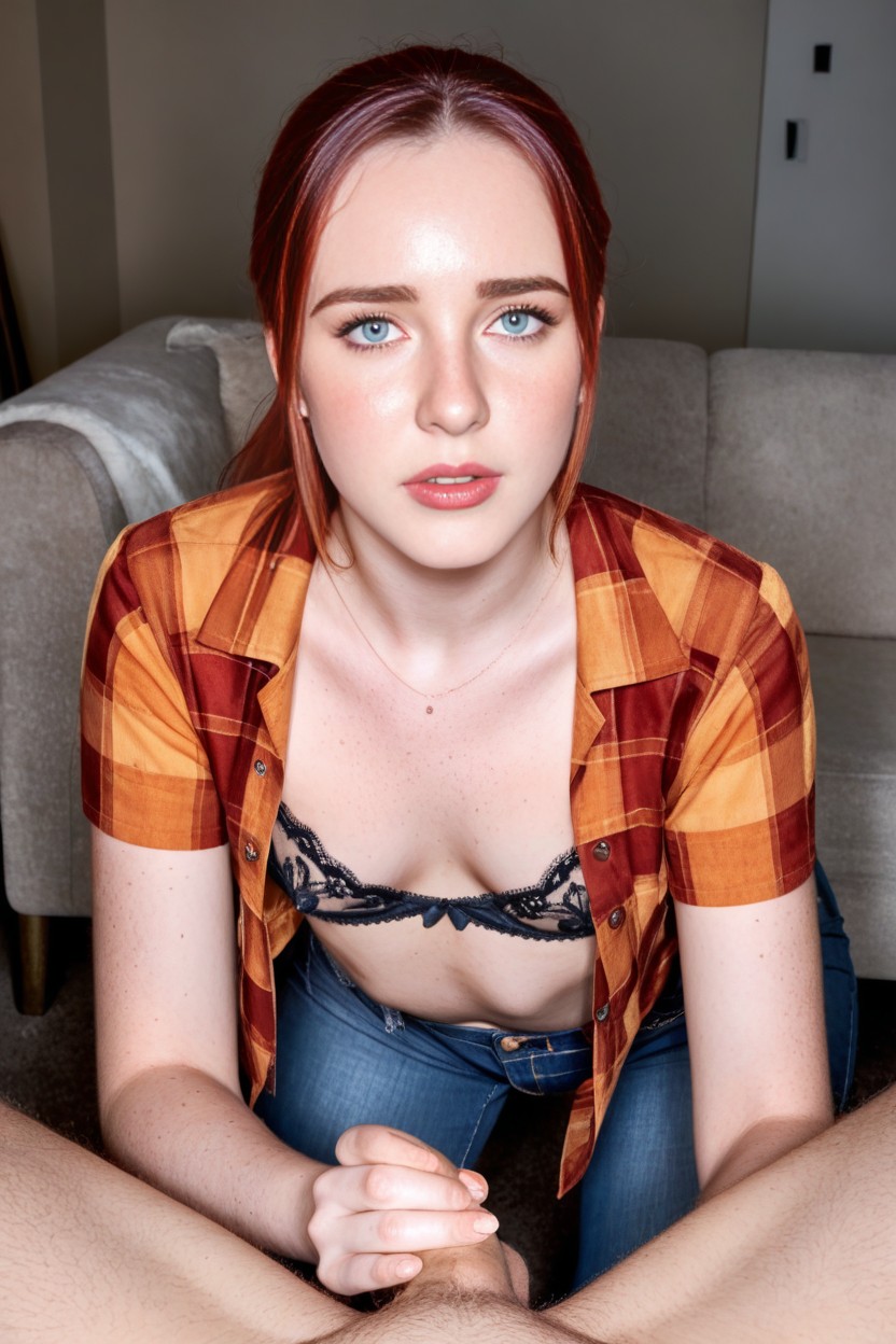 Orange Flannel Shirt, Average Penis, Pov AI Porn