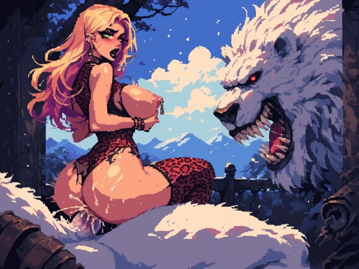 18+, Wet Breasts, Side View AI Porn