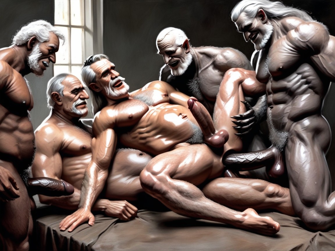 アッシュヘア, Human, Werewolf With Gigantic Cock ゲイAIポルノ